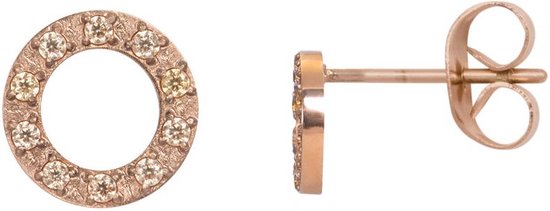 iXXXi-Jewelry-Circle Stone 10mm-Zwart-dames-Oorbellen-One size
