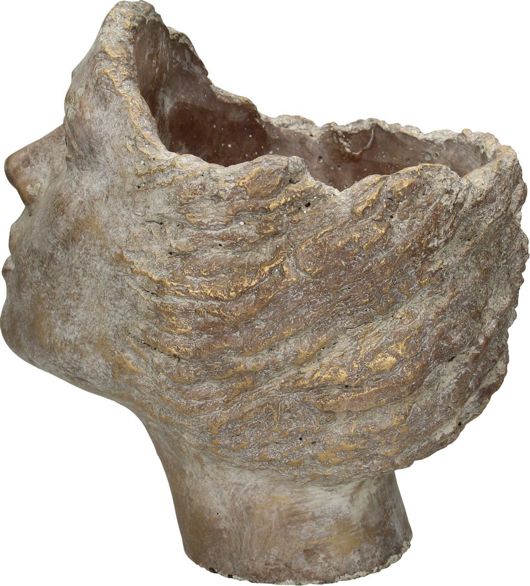 Wants&Needs Bloempot Face Goud 23 X 18 X 24