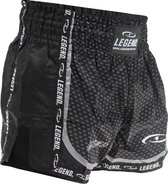 Kickboks Broekje Kind/Volwassene Carbon Black Satijn XL