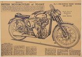 Vintage Look Motorcycle Design Retro Poster 51x35cm