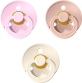 Bibs fopspeen - maat 2 6-18 maanden - 3 stuks - blush - baby pink - ivory white