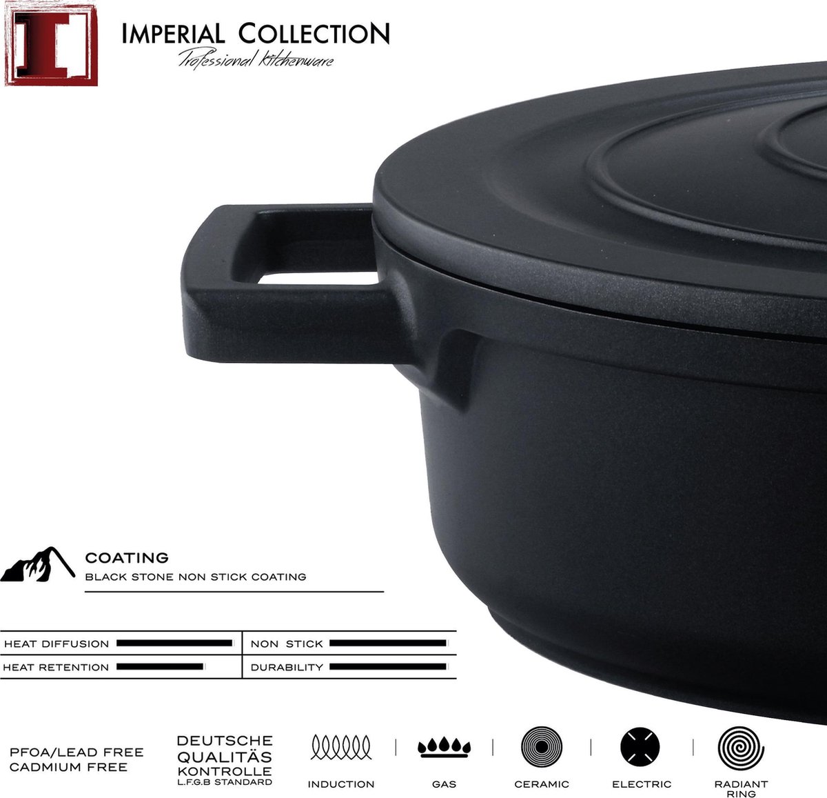 Imperial Collection Braadpan - 28 cm - Gietijzer | bol.com