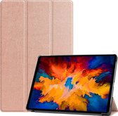 Tablet Hoes voor Lenovo Tab P11 Pro 11.5 inch - Tri-Fold Book Case - Cover met Auto/Wake Functie - Rosé Goud
