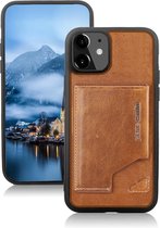 DonkerBruin hoesje van Pierre Cardin - Backcover -iPhone 12 Mini - Echt leder