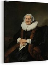 Schilderij - Portret van een oude dame, mogelijk Elisabeth Bas — 70x100 cm