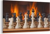 Schilderij - Potje schaken — 90x60 cm