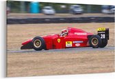 Schilderij - Ferrari-formule 1 in een race — 100x70 cm