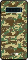 Samsung Galaxy S10 Plus Hoesje TPU Case - Jungle Camouflage #ffffff