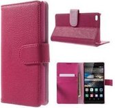 Huawei P8 Hoesje Wallet Case Roze