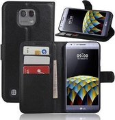 LG X Cam Hoesje Wallet Case Zwart
