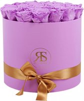 Flowerbox Longlife Aaliyah violet - Ruim assortiment aan Luxe & Handgemaakte cadeaus - Verras op een speciale manier - 2 jaar houdbare rozen!
