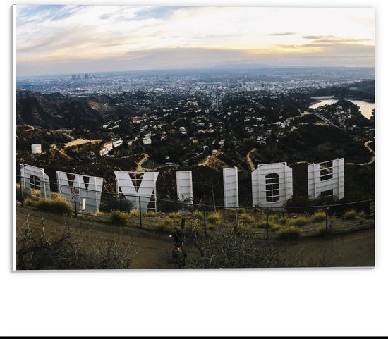 Forex - Achterkant van de Hollywood Letters - 40x30cm Foto op Forex