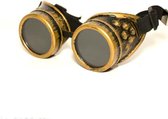 Steampunk bril / Steampunk goggles goud