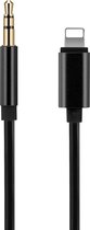 8-pins naar 3.5 mm audio AUX kabel voor iPhone/iPad/iPod - GADGETS4YOU - Ondersteuning iOS - Lengte 1 m - Zwart- Autoradio