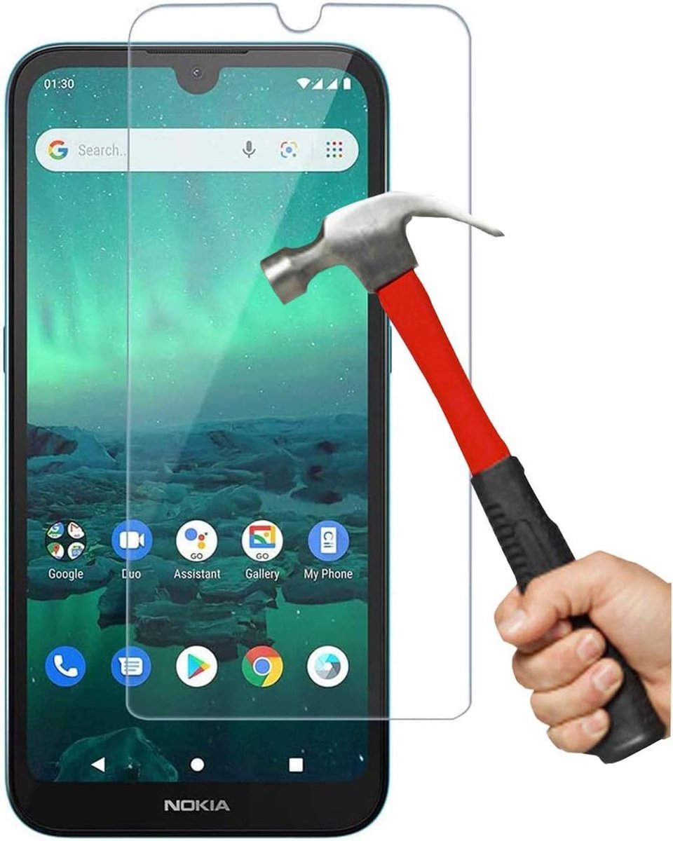 Screenprotector Glas - Tempered Glass Screen Protector Geschikt voor: Nokia 1.3 - 3x