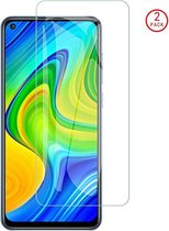 Screenprotector Glas - Tempered Glass Screen Protector Geschikt voor: Xiaomi Redmi Note 9 - 2x