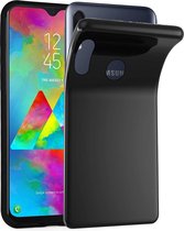 Flexibele achterkant Silicone hoesje zwart Geschikt voor: Samsung Galaxy M20