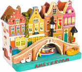 Tafereel 4 Huizen Amsterdam 12 Cm - Souvenir