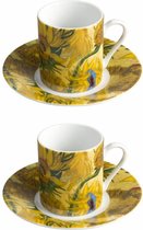 Van Gogh Museum Zonnebloemen Espresso Kop en Schotel - 2 stuks - 0.05 l