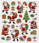Stickers, vel 15x16,5 cm,  29 stuk, , klassieke kerstfiguren, 1vel