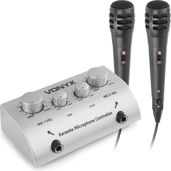 Toegepast rivaal Ga wandelen Karaoke Set met 2 Microfoons en Echo Effect - Vonyx AV430 - Voor  Volwassenen -... | bol.com