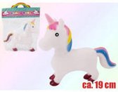 Piepspeeltje unicorn 19 cm WIT