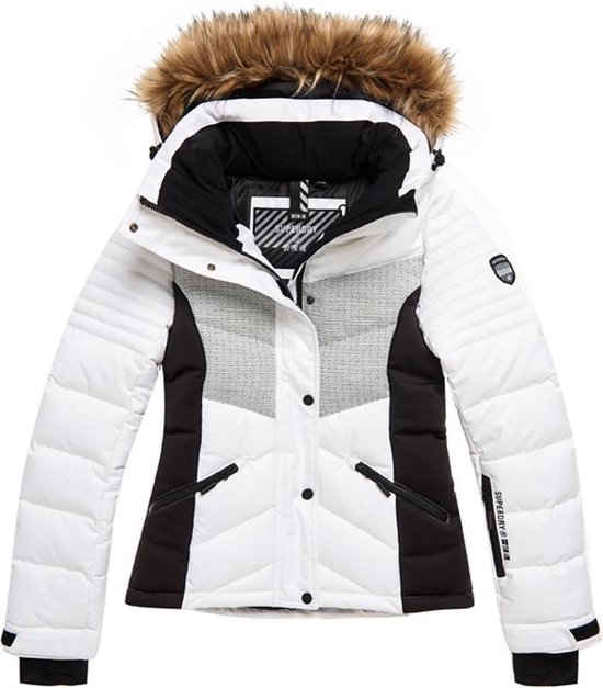 Veste de sports d'hiver Superdry - Taille S - Femme - Blanc, Noir | bol.com