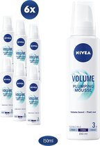 NIVEA Volume Plumping Mousse - Haarmousse - 6x 150 ml - Voordeelverpakking