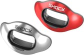 Shock Doctor |2 Pack Shields | kleur Silver Chrome / Red Chrome | mondbeschermer, opzetstuk, schild | geschikt voor meerdere sporten | American football