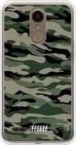 LG K10 (2018) Hoesje Transparant TPU Case - Woodland Camouflage #ffffff