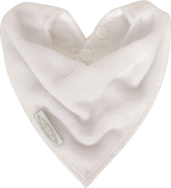 Bavoir Bébé Silly Billyz – Coton Velours Blanc – Antitache, Indéchirable, Séchage Rapide – Dès 3 Mois