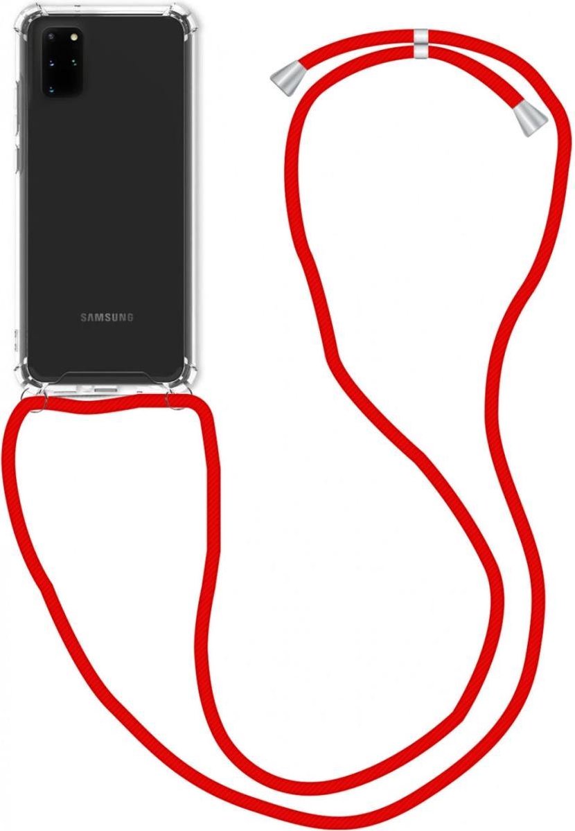 Samsung Galaxy A71 Hoesje Back Cover met Koord Rood