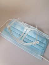 ComfiBreath set van 3 stuks wit - frame BreathComfort - mondmasker houder - neusclip - vrij ademhalen met je mondkapje op - mondmasker beugel - innermask - ondersteuning mondmasker
