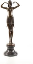 Beeld - Scarab danseres Vrouw - Brons - 75 cm hoog