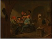 Poster – Oude Meesters - De meesterdronk, Adriaen Brouwer, 1620 - 1700 - 40x30cm Foto op Posterpapier