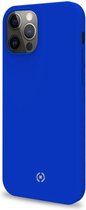 Celly Feeling iPhone 12 Mini hoes- Siliconen buitenkant met antikras binnenkant - Blauw