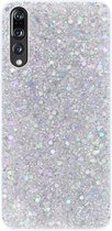 ADEL Premium Siliconen Back Cover Softcase Hoesje Geschikt voor Huawei P20 Pro - Bling Bling Glitter Zilver