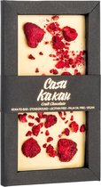 Casa Kakau vegan chocolade framboos wit, vrij van gluten palmolie soja GMO vrij