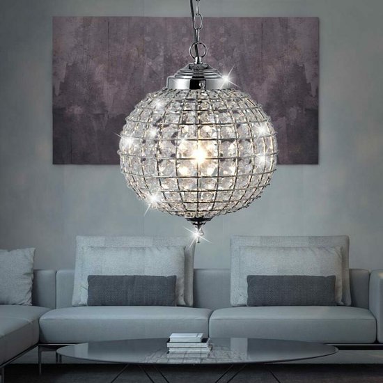 OPRUIMING - Luxe Kristallen Bol Design Plafondlamp Hanglamp - KERSTDEAL |  bol.com