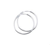 Robimex Collection Zilveren oorringen ronde buis 26 mm breedte 2.1 mm 925