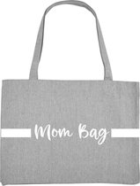 Shopper Mom Bag / Shopping Bag / Ideaal voor mama's / Grijs met witte tekst