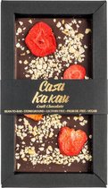 Casa Kakau vegan chocolade aardbeien hazelnoten glutenvrij sojavrij GMO vrij