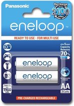 Panasonic - Eneloop oplaadbare AA batterij - 1900 mAh - NiMH - 2 stuks