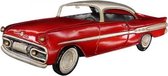 Wanddecoratie :Amerikaanse vintage auto rood
