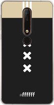 Nokia X6 (2018) Hoesje Transparant TPU Case - AFC Ajax Uitshirt 2018-2019 #ffffff