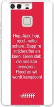 Huawei P9 Hoesje Transparant TPU Case - AFC Ajax Clublied #ffffff