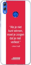 Honor 8X Hoesje Transparant TPU Case - AFC Ajax Quote Johan Cruijff #ffffff