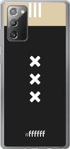 Samsung Galaxy Note 20 Hoesje Transparant TPU Case - AFC Ajax Uitshirt 2018-2019 #ffffff