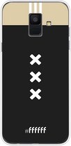 Samsung Galaxy A6 (2018) Hoesje Transparant TPU Case - AFC Ajax Uitshirt 2018-2019 #ffffff