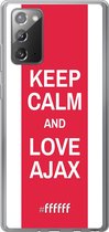 Samsung Galaxy Note 20 Hoesje Transparant TPU Case - AFC Ajax Keep Calm #ffffff